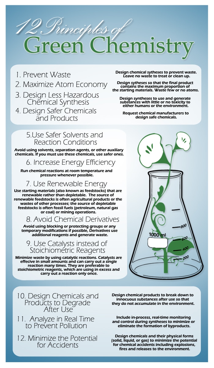 12 Principles of Green Chemistry Infographic